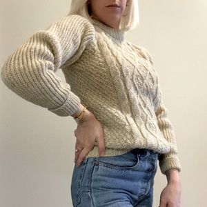 Vintage British Wool Fisherman Sweater